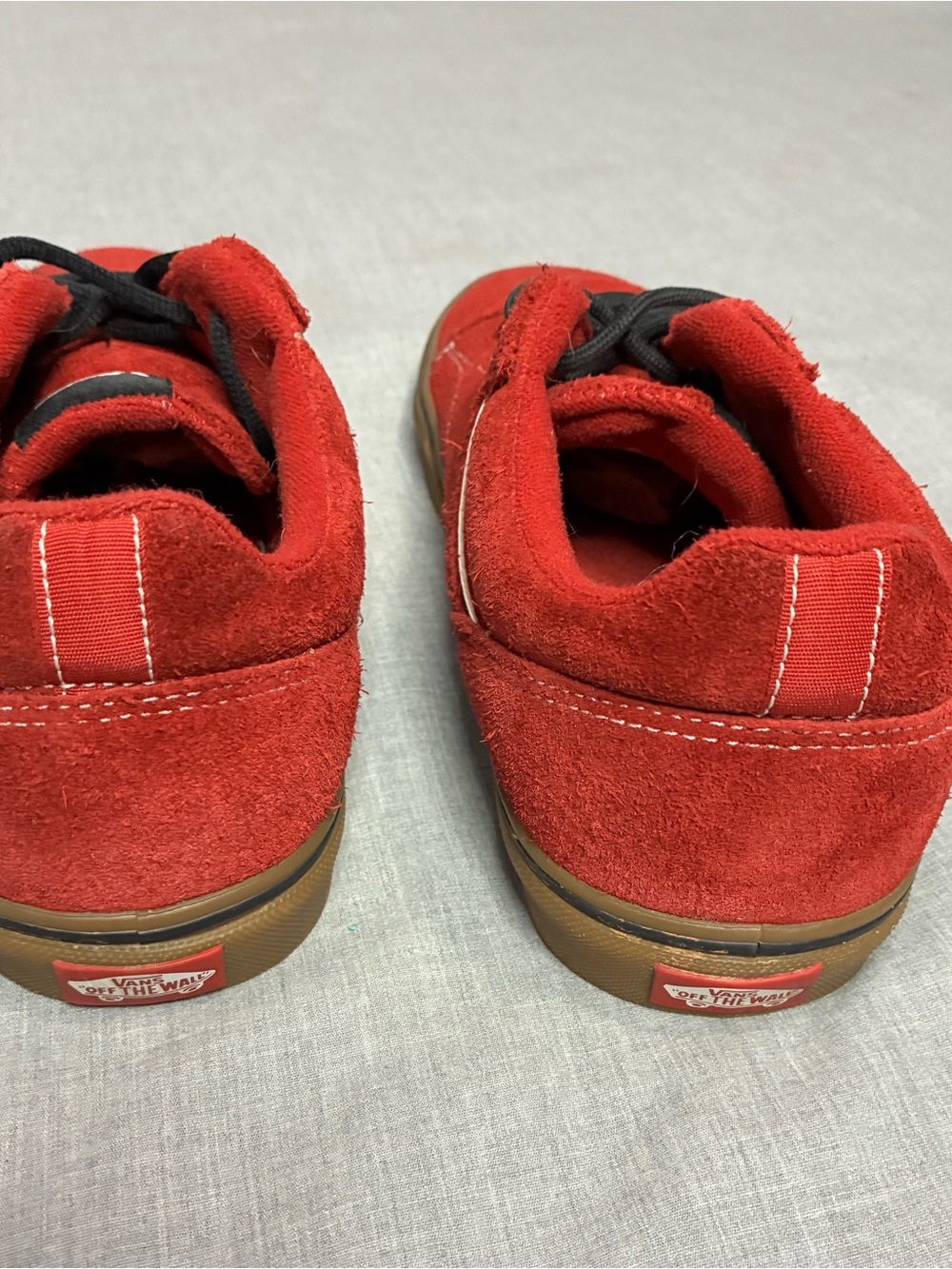 Vans Seldon Red Suede Low-Top Sneakers with Gum Sole Size 11 - Picture 8 of 10